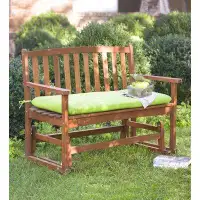 Plow & Hearth Lancaster Gliding Solid Wood Bench