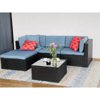 Ebern Designs 5 Pcs Patio Sofa