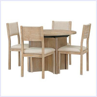 Red Barrel Studio 5-Piece Retro Functional Dining Set With 4 Upholstered Chairs