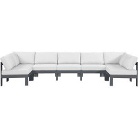 Ebern Designs Athaleyah 150" Wide Outdoor U-Shaped Patio Sectional with Cushions