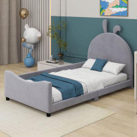 Latitude Run® Twin Size Upholstered Daybed With Rabbit Ear Shaped Headboard
