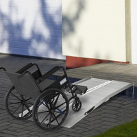 Wheelchair Ramp 72" x 28.3" x 2" Silver