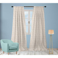 Bungalow Rose 2 Panel Curtain Set, Abstract Brushstroke Window Treatment Living Room Bedroom Decor,