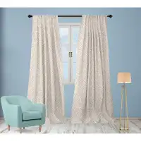 Bungalow Rose 2 Panel Curtain Set, Abstract Brushstroke Window Treatment Living Room Bedroom Decor,