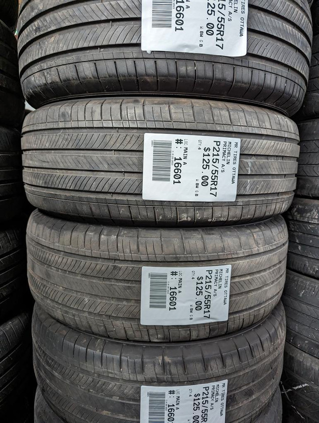 P215/55R17  215/55/17  MICHELIN PRIMACY A/S ( all season summer tires ) TAG # 16601 in Tires & Rims in Ottawa
