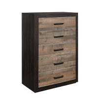 Millwood Pines Contemporary Two-Tone Finish 1Pc Chest Of Drawers Faux-Wood Veneer Bedroom Furniture