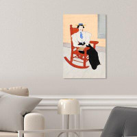 Oliver Gal Advertising 'Seated In A Red Rocking Chair - Edward Penfield' Posters By Oliver Gal Wall Art Print