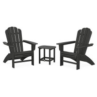 POLYWOOD® Country Living Curveback Adirondack Chair 3-Piece Set