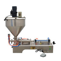 Spring Promotion Paste Liquid Fill Machine One Nozzle Piston Filler with Mixing Hopper Bottle Pack Seal 100-1000ml 16043