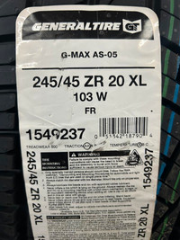 4 Brand New General G -Max AS-05  245/45R20 XL All Season tires $50 REBATE!!! *** WallToWallTires.com ***