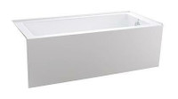 60” x 32” x 22’’ Acrylic Alcove soaker bathtub (Drain Assembly Available 4 Finishes) (Apron Style) (Left or Right Drain)