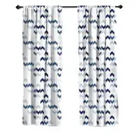 East Urban Home Retro Window Curtains, Classical Vertical Stripes Pattern Texture Image Old Fashioned Display, Lightweig