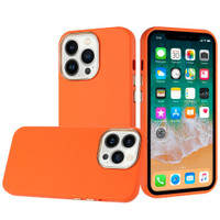 iPhone 15 / 14 / 13 Classy Slick Chromed Around Hybrid Case Cover - Orange
