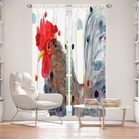 East Urban Home Lined Window Curtains 2-Panel Set For Window From East Urban Home By Dawn Derman - Barnvelder Rooster
