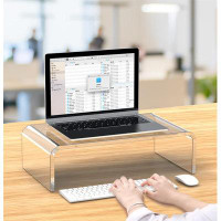 Latitude Run® 15In Acrylic Monitor Stand Riser Clear Laptop Stand For Desk Acrylic Monitor Riser