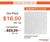 Save 30% on Sandrift Ceiling Tiles
