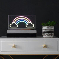Trinx Rainhow 11.75" Contemporary Glam Acrylic Box USB Operated LED Neon Light, Multi-Coloured