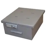 Omnimed American Made Large Aluminum Refrigerator Lock Box (Large Storage With Audit E-Lock)