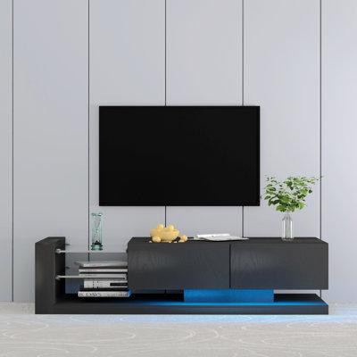 Latitude Run® TV Console With Storage Cabinets 14.96" H x 70.8" W x 14.96" D in TV Tables & Entertainment Units