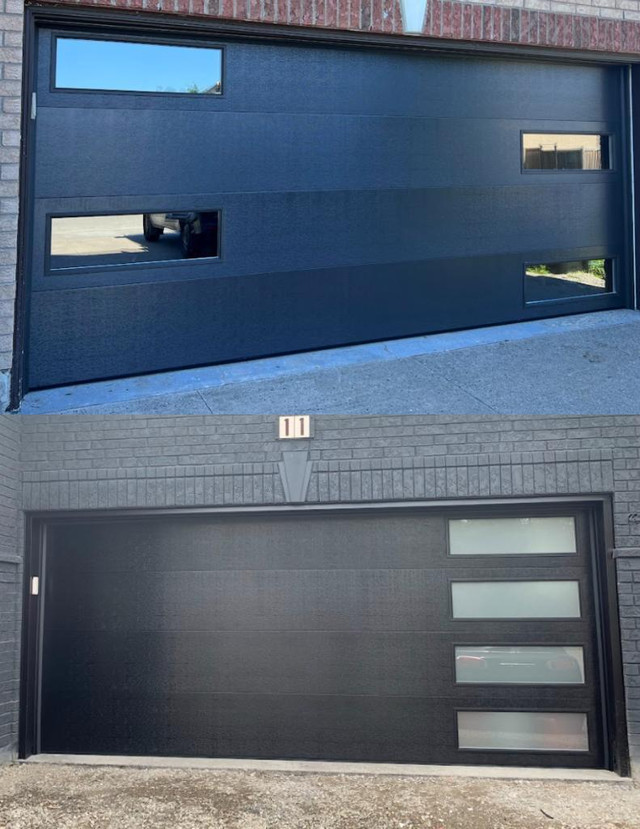 SUMMER PROMO!! MODERN GARAGE DOORS WITH SIDE WINDOWS FROM $1299 ( ALL COLORS IN STOCK) in Garage Doors & Openers in Markham / York Region - Image 2