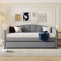 Winston Porter Upholstered Daybed Sofa Bed Twin Size With Trundle Bed