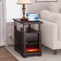 Wildon Home® Amelija 23.6'' tall Tray Top End Table and Built-In Outlets