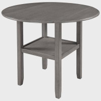 Gracie Oaks Farmhouse Round Counter Height Kitchen Dining Table, Grey