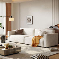Crafts Design Trade 102.36" Creamy white Cotton linen Modular Sofa cushion couch
