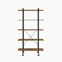 17 Stories Charnelle 73" H x 39" W Metal Etagere Bookcase