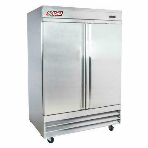 54 Two Section Solid Door Reach in Refrigerator - 46.5 Cu. Ft. *RESTAURANT EQUIPMENT PARTS SMALLWARES HOODS AND MORE* in Other Business & Industrial in City of Toronto