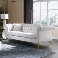 House of Hampton Chesterfield  Sofa With 2 Pillows