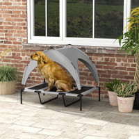 Elevated Dog Bed 41.7" x 29.9" x 37" Light Grey