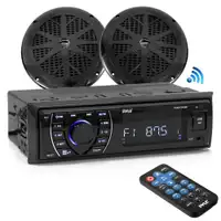 Pyle® PLMRKT46BK Bluetooth Marine Receiver Stereo and Speaker Kit