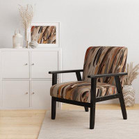 Design Art Terracotta Bliss Texture Abstract VI - Upholstered Modern Arm Chair