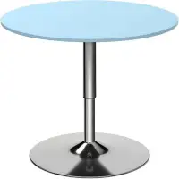 Anadea 23.5'' Round Pub Table, 360 Degree Swivel Cocktail Bar Table with Black Leg, Adjustable Height