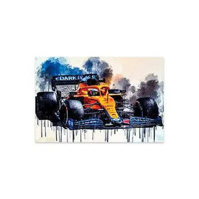 Latitude Run® Daniel Ricciardo Mclaren Mcl35m On Track Raceway Formula 1 2021 F1 Cars Sportscars Print On Acrylic Glass