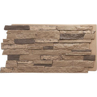 Acadia Ledge Stacked Stone Stonewall-Faux Stone Siding Panel 49W X 24 1/2H X 1 1/4D in 34 Colors
