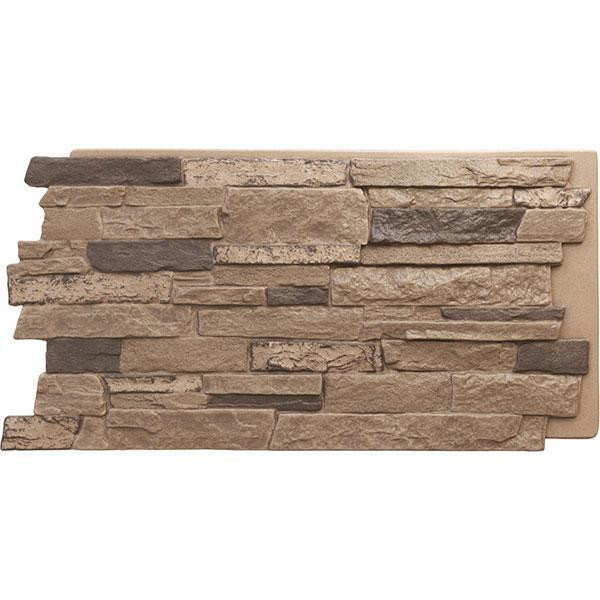 Acadia Ledge Stacked Stone Stonewall-Faux Stone Siding Panel 49W X 24 1/2H X 1 1/4D in 34 Colors in Other