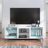 Wade Logan Caily 62.75'' TV Stand for TVs up to 70 inch with Smart APP Controlled RGB LED Light
