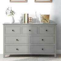 Red Barrel Studio 7 Drawers Solid Wood Dresser In White