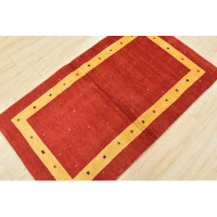 Foundry Select Gabbeh Lori 3' X 5’1” Red Wool Hand-Knotted Oriental Rug