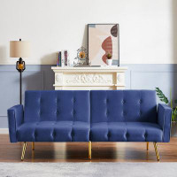GZMWON Button Tufted Sofa Bed With Armrest