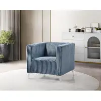 Home Design Inc. Gavin Velvet Square Arm Chair
