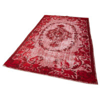 Rug N Carpet Oyma Vintage Red Vintage Cotton Handmade Area Rug
