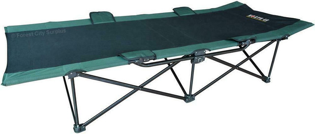 HEAVY DUTY STRONGMAN FOLDING CAMPING COT -- IDEAL FOR FAMILY TRAVEL AND AIRPORT EMERGENCIES in Fishing, Camping & Outdoors