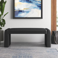 Wade Logan Annaleise Faux Leather Waterfall Bench