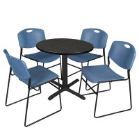 Regency Regency Cain Round Breakroom Table & 4 Zeng Stack Chairs