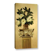 Canora Grey Magnolias With Olive Branch II Gallery Wrapped Floater-Framed Canvas