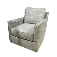 Southern Home Furnishings 30.5" W Polyester Swivel Armchair