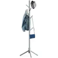 George Oliver Wooden Tree Coat Rack Stand,Sturdy Freestanding Coat Rack With 8 Hooks,3 Adjustable Height ,Wood Coat Stan